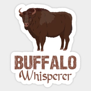 American Bison Whisperer Funny American Bison Sticker